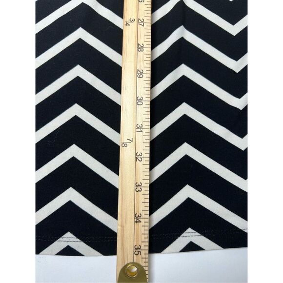 RALPH LAUREN BLACK & WHITE CHEVRON PRINT DRESS W/TIE All-Season Size 16 - Picture 6 of 12